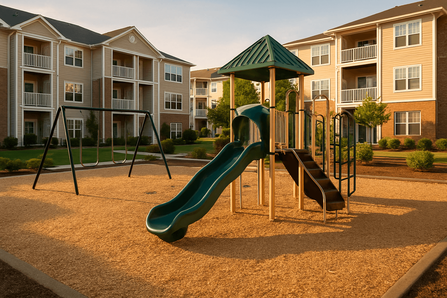 Playground Mulch for Apartment Complex Common Areas