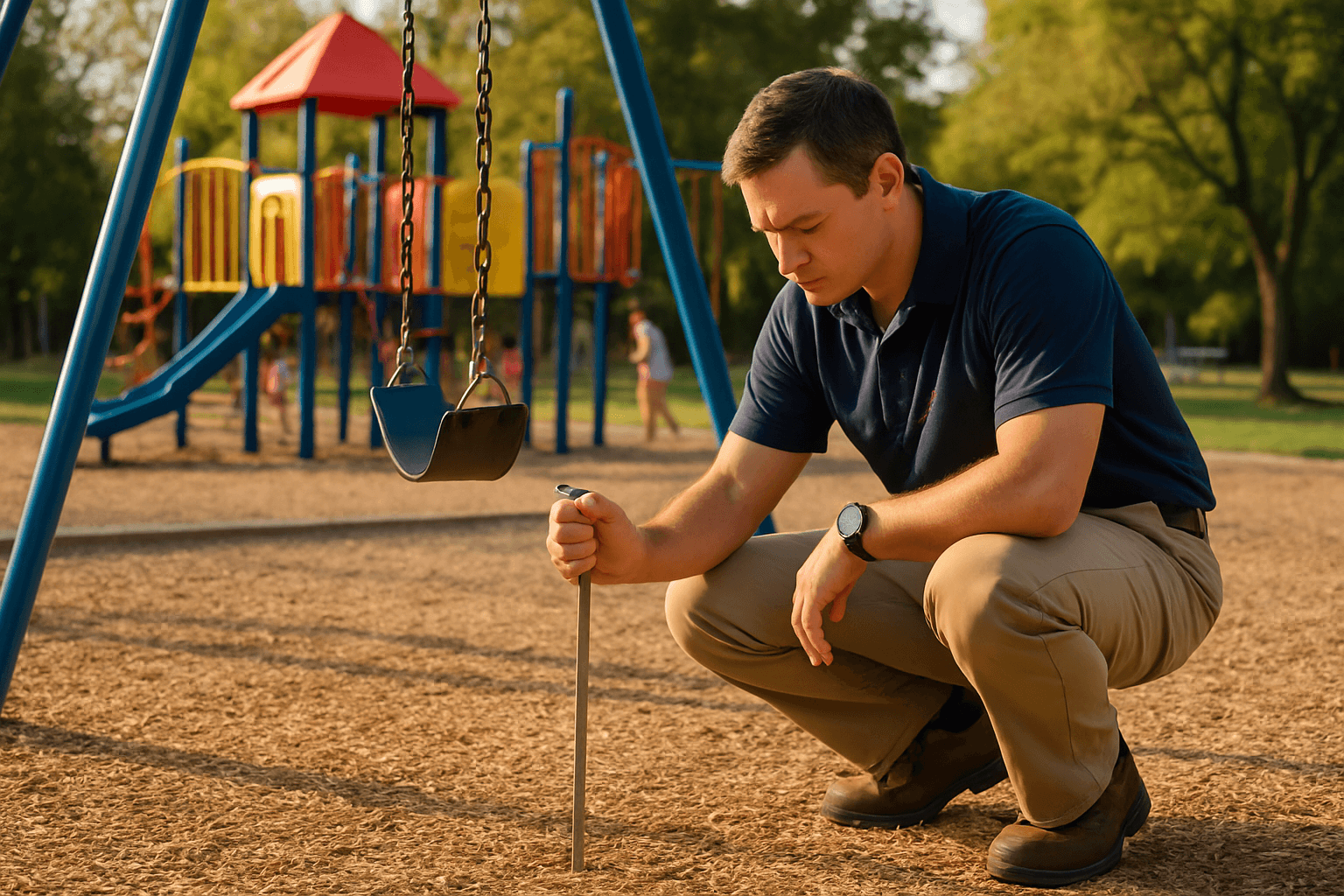 High-Traffic Zone Mulch Management: Keeping Surfacing Compliant in Busy Areas