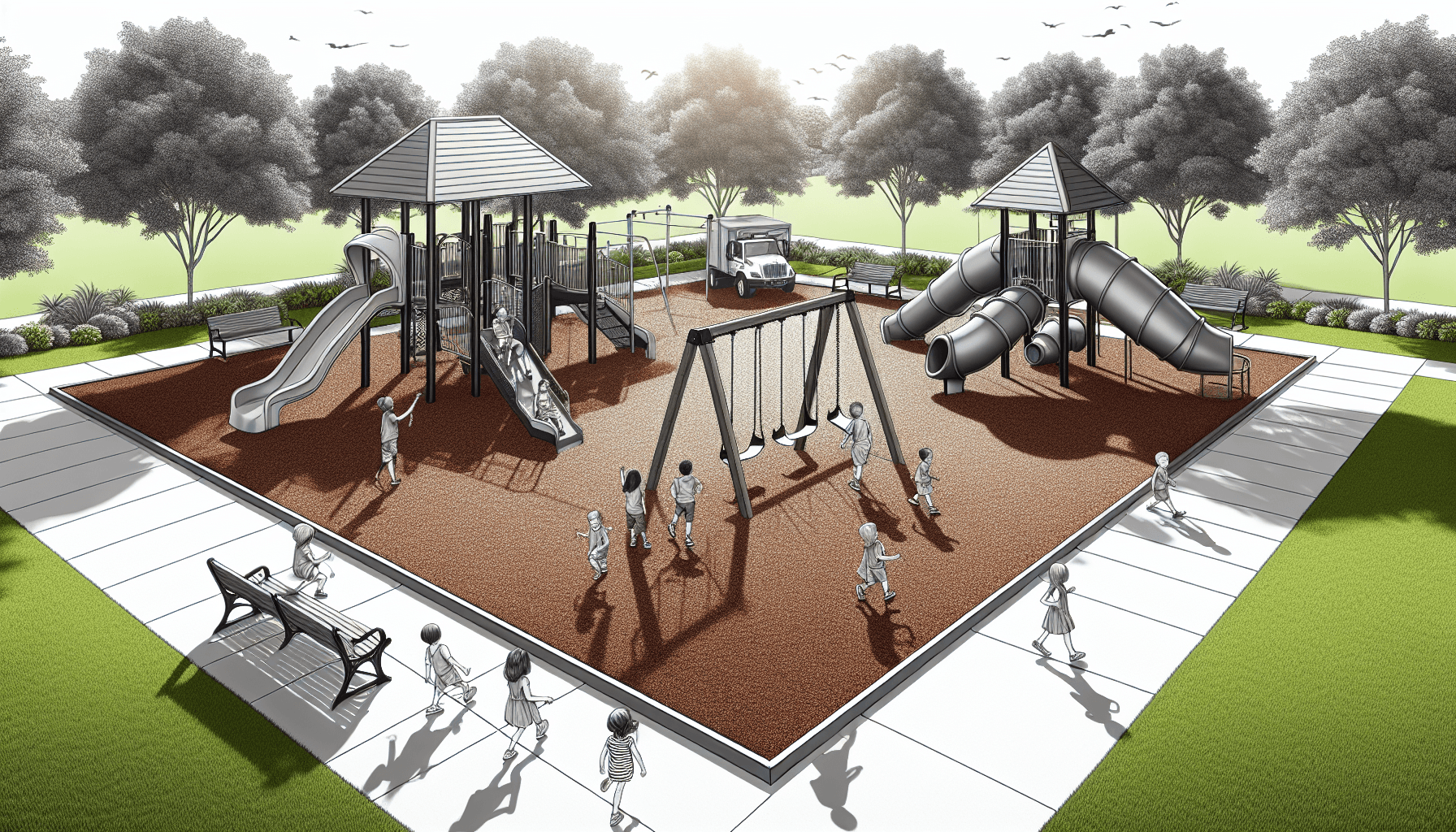 Why Mulch Blower Trucks Deliver Superior Playground Results